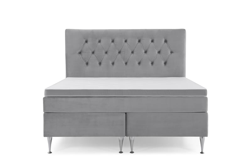 Royal Velvet Kontinentalsäng 160x200 cm - Ljusgrå - Möbler - Sovrum - Sängar - Kontinentalsängar