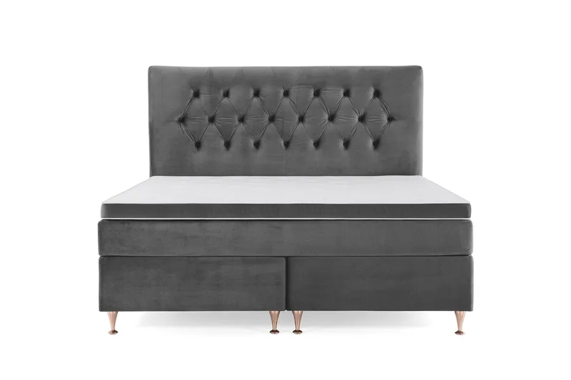 Royal Velvet Kontinentalsäng 160x200 cm - Mörkgrå - Möbler - Sovrum - Sängar - Kontinentalsängar