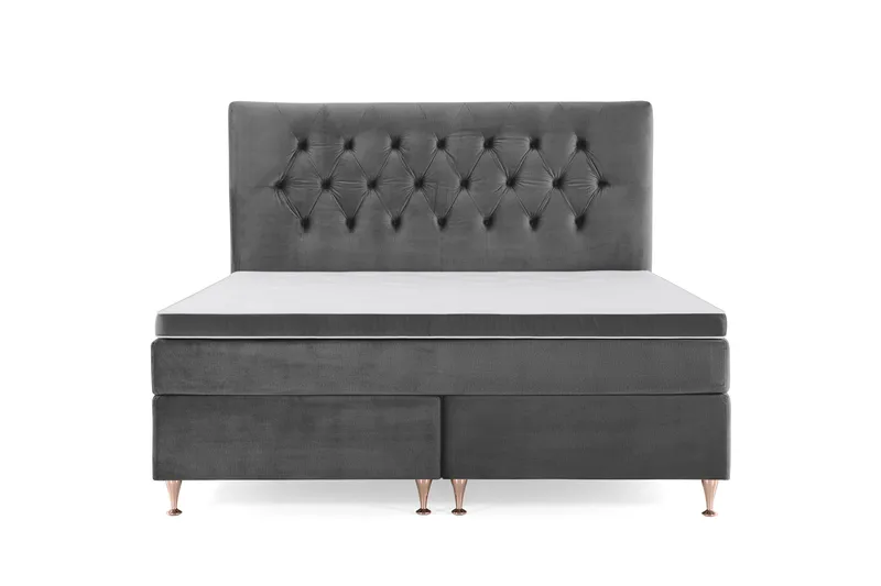 Royal Velvet Kontinentalsäng 160x200 cm, Mörkgrå