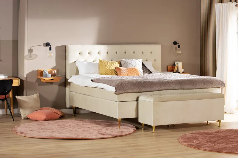 Royal Velvet Kontinentalsäng 180x200 cm - Beige - Möbler - Sovrum - Sängar - Kontinentalsängar