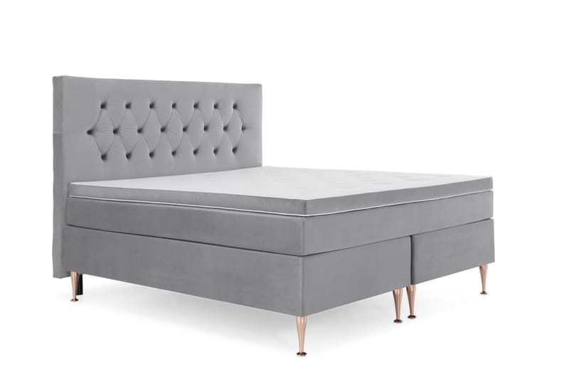 Royal Velvet Kontinentalsäng 180x200 cm - Ljusgrå - Möbler - Sovrum - Sängar - Kontinentalsängar