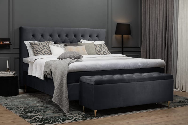 Royal Velvet Kontinentalsäng 180x200 cm - Svart - Möbler - Sovrum - Sängar - Kontinentalsängar