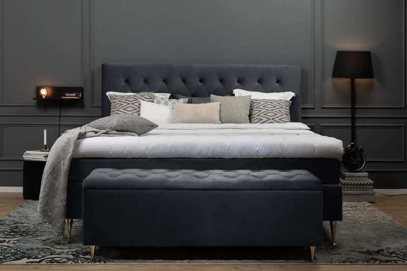 Royal Velvet Kontinentalsäng 180x200 cm - Svart - Möbler - Sovrum - Sängar - Kontinentalsängar