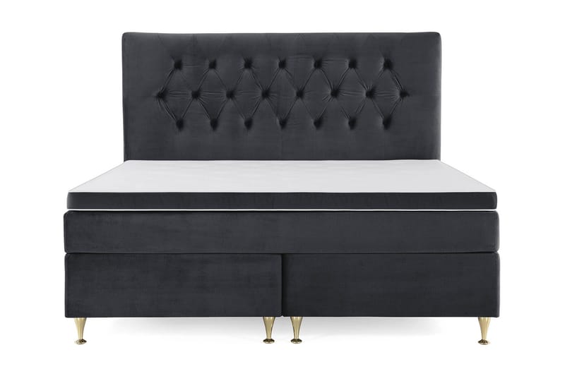 Royal Velvet Kontinentalsäng 180x200 cm - Svart - Möbler - Sovrum - Sängar - Kontinentalsängar