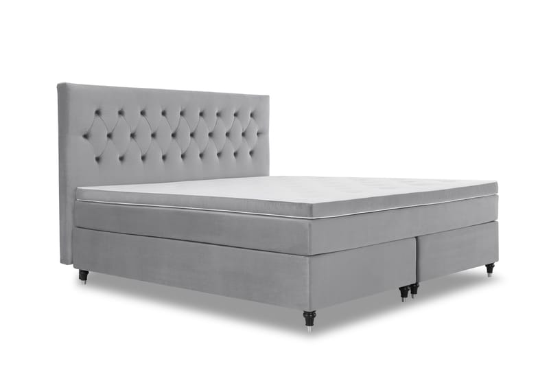 Royal Velvet Kontinentalsäng 210x210 cm - Ljusgrå - Möbler - Sovrum - Sängar - Kontinentalsängar