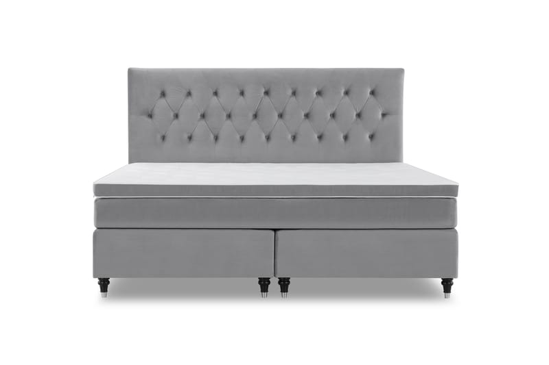 Royal Velvet Kontinentalsäng 210x210 cm - Ljusgrå - Möbler - Sovrum - Sängar - Kontinentalsängar