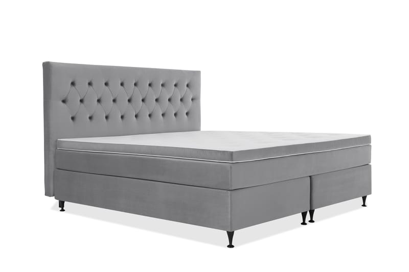 Royal Velvet Kontinentalsäng 210x210 cm - Ljusgrå - Möbler - Sovrum - Sängar - Kontinentalsängar