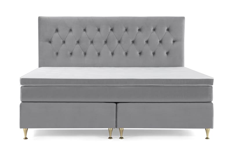 Royal Velvet Kontinentalsäng 210x210 cm - Ljusgrå - Möbler - Sovrum - Sängar - Kontinentalsängar