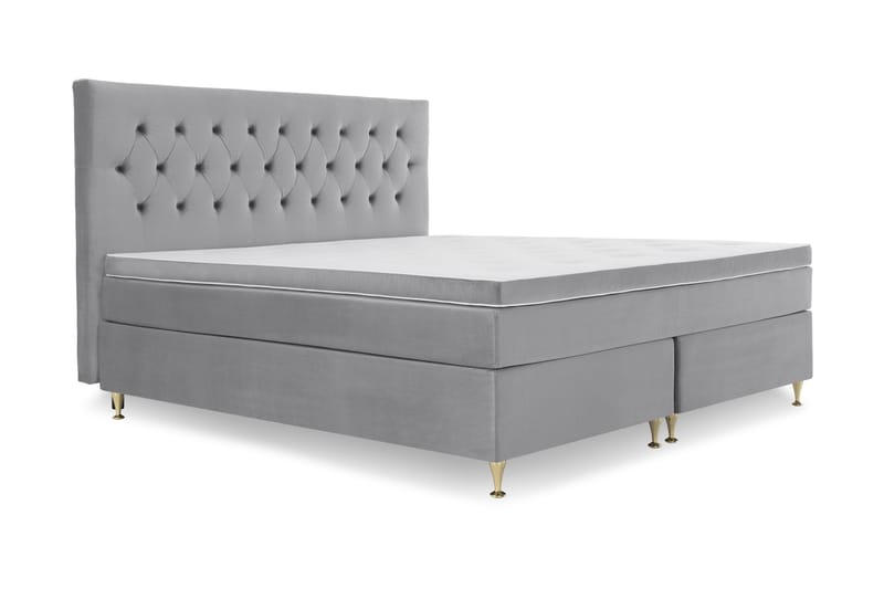 Royal Velvet Kontinentalsäng 210x210 cm - Ljusgrå - Möbler - Sovrum - Sängar - Kontinentalsängar