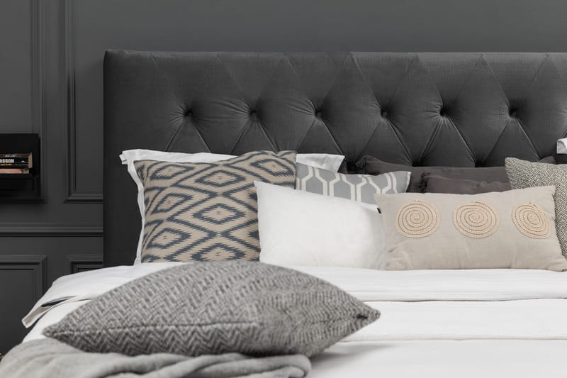 Royal Velvet Kontinentalsäng 210x210 cm - Mörkgrå - Möbler - Sovrum - Sängar - Kontinentalsängar