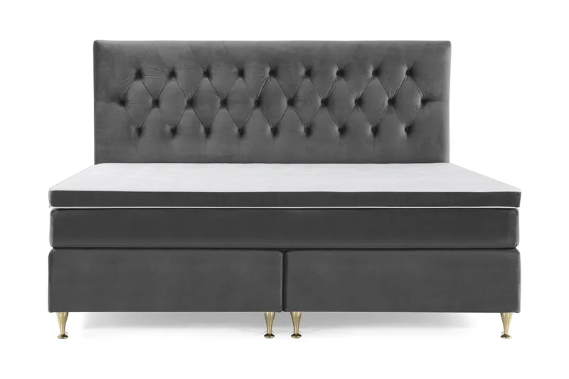Royal Velvet Kontinentalsäng 210x210 cm - Mörkgrå - Möbler - Sovrum - Sängar - Kontinentalsängar