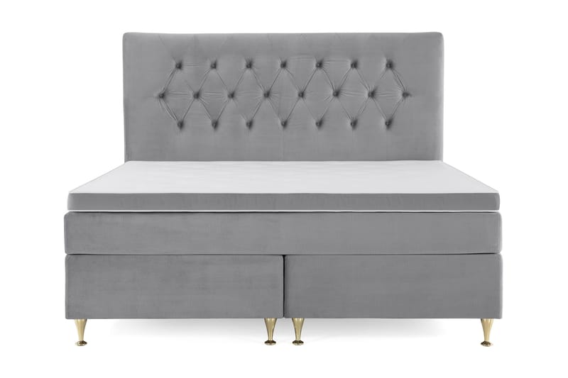 Royal Velvet Kontinentalsäng160x200 cm - Ljusgrå - Möbler - Sovrum - Sängar - Kontinentalsängar