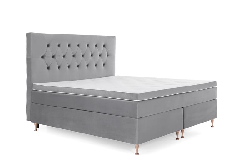 Royal Velvet Kontinentalsäng160x200 cm - Ljusgrå - Möbler - Sovrum - Sängar - Kontinentalsängar