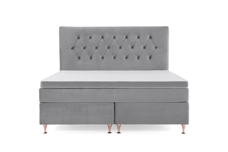 Royal Velvet Kontinentalsäng160x200 cm - Ljusgrå - Möbler - Sovrum - Sängar - Kontinentalsängar