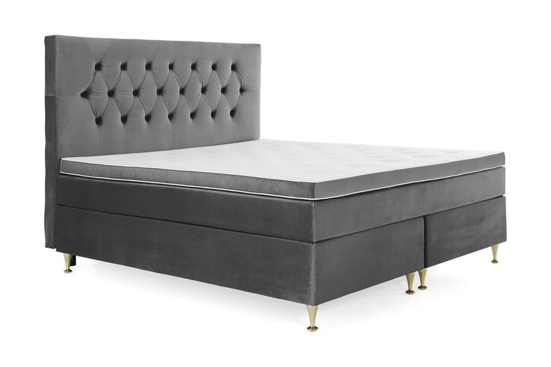 Royal Velvet Kontinentalsäng160x200 cm - Mörkgrå - Möbler - Sovrum - Sängar - Kontinentalsängar