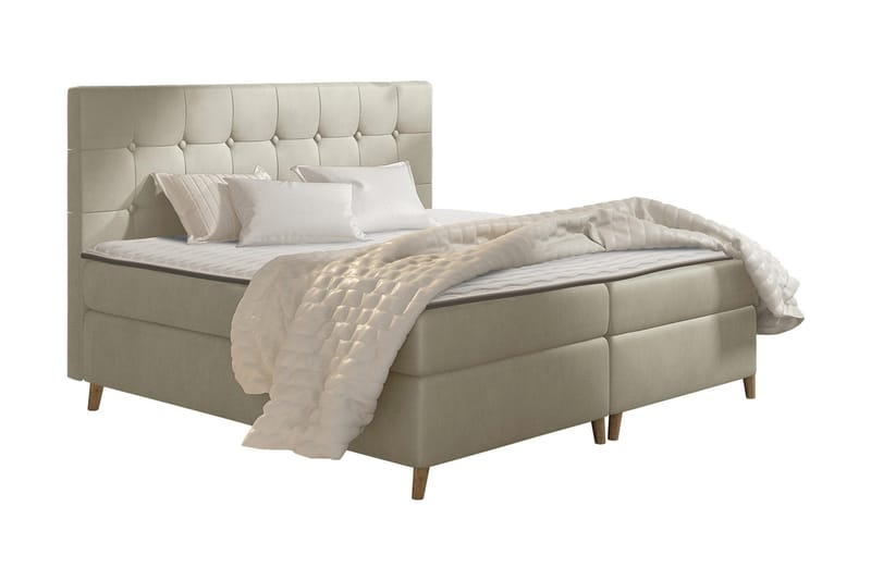 SAHIRA Kontinentalsäng 180x200 cm Beige - Beige - Möbler - Sovrum - Sängar - Kontinentalsängar