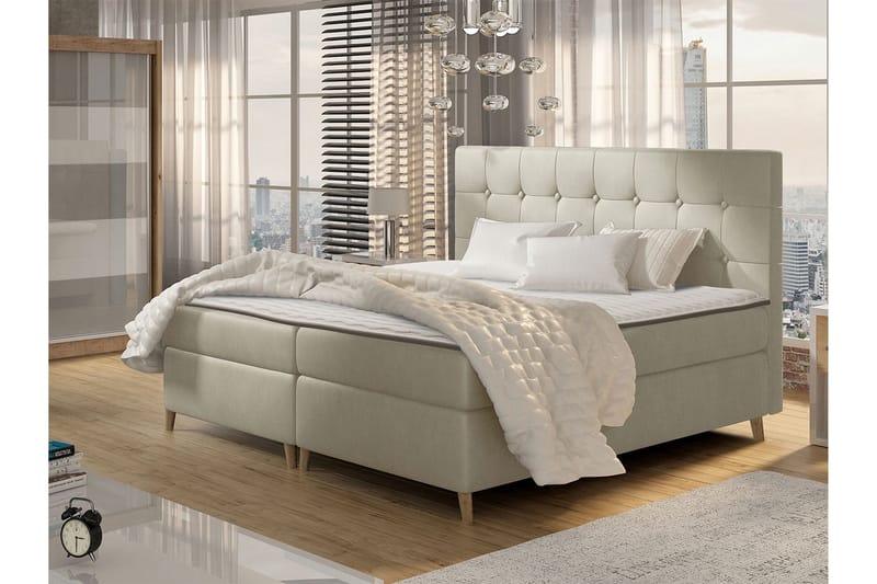 Sandham Kontinentalsäng 120x200 cm - Beige - Möbler - Sovrum - Sängar - Kontinentalsängar