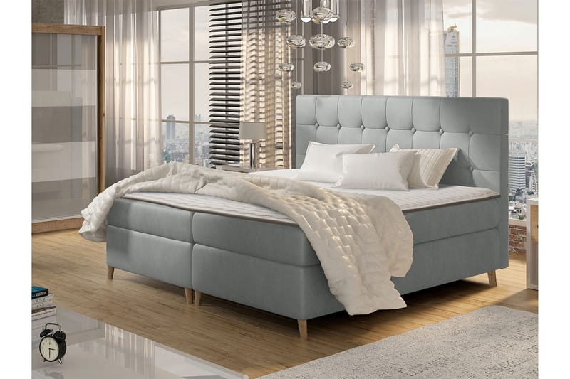 Sandham Kontinentalsäng 120x200 cm - Grå - Möbler - Sovrum - Sängar - Kontinentalsängar