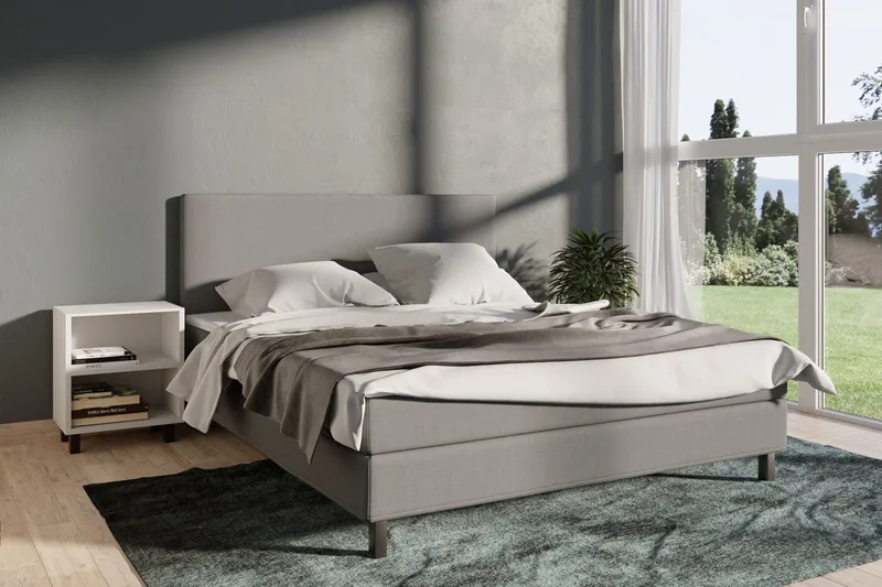 Select No 1 Komplett Sängpaket 180x200 - Ljusgrå/Svart - Möbler - Sovrum - Sängar - Kontinentalsängar