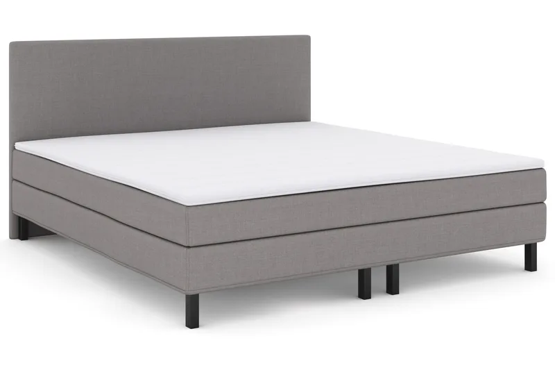 Select No 1 Komplett Sängpaket 210x210 - Ljusgrå/Svart - Möbler - Sovrum - Sängar - Kontinentalsängar
