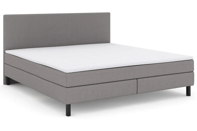 Select No 2 Komplett Sängpaket 210x210 - Ljusgrå/Svart - Möbler - Sovrum - Sängar - Kontinentalsängar