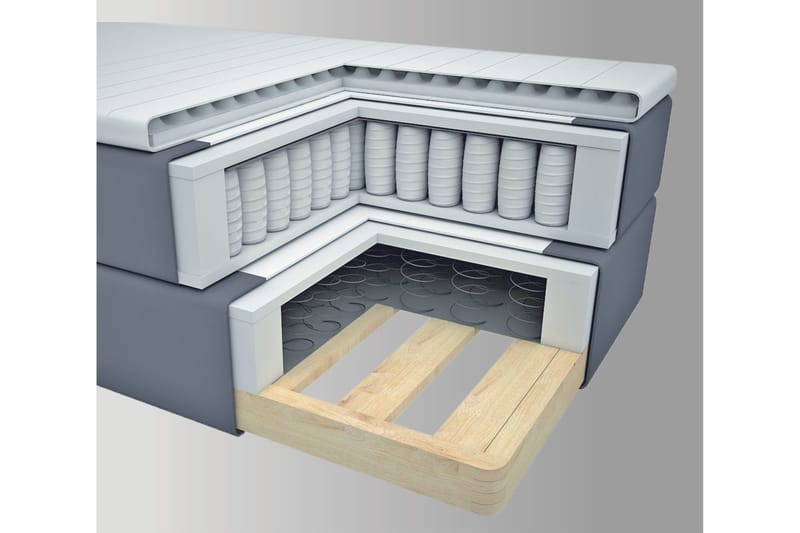 Select No 2 Kontinentalsäng 160x200 - Mörkgrå - Möbler - Sovrum - Sängar - Kontinentalsängar
