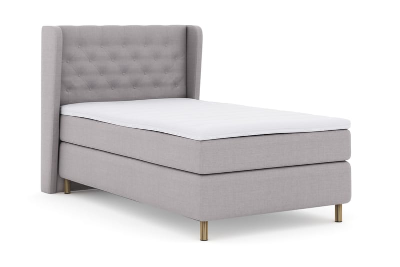 Select No 3 Komplett Sängpaket 120x200 Fast - Ljusgrå/Koppar - Möbler - Sovrum - Sängar - Kontinentalsängar