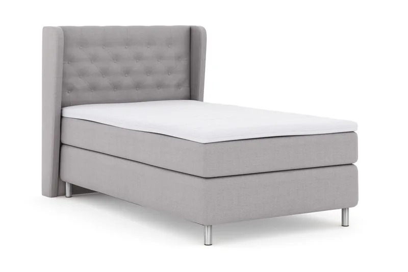 Select No 3 Komplett Sängpaket 120x200 Fast - Ljusgrå/Metall - Möbler - Sovrum - Sängar - Kontinentalsängar