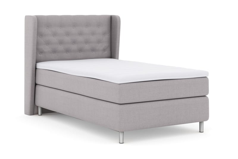 Select No 3 Komplett Sängpaket 120x200 Fast - Ljusgrå/Metall - Möbler - Sovrum - Sängar - Kontinentalsängar