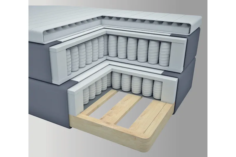 Select No 3 Komplett Sängpaket 120x200 Fast - Ljusgrå/Metall - Möbler - Sovrum - Sängar - Kontinentalsängar