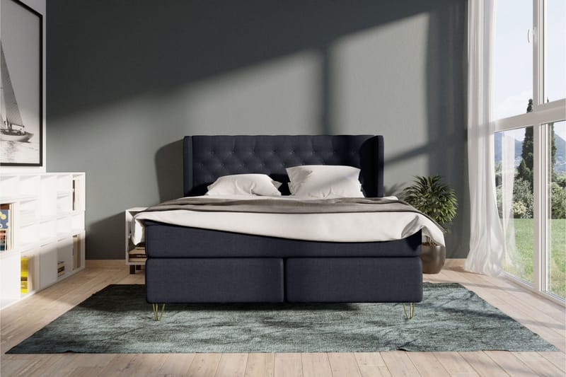 Select No 3 Komplett Sängpaket 140x200 Fast - Blå/Metall - Möbler - Sovrum - Sängar - Kontinentalsängar