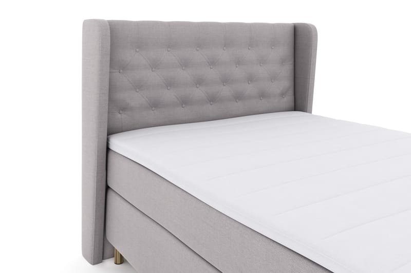 Select No 3 Komplett Sängpaket 140x200 Fast - Ljusgrå/Koppar - Möbler - Sovrum - Sängar - Kontinentalsängar