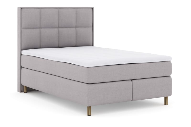 Select No 3 Komplett Sängpaket 140x200 Fast - Ljusgrå/Koppar - Möbler - Sovrum - Sängar - Kontinentalsängar