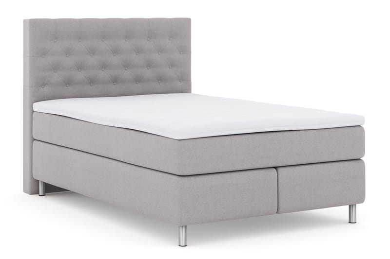 Select No 3 Komplett Sängpaket 140x200 Fast - Ljusgrå/Metall - Möbler - Sovrum - Sängar - Kontinentalsängar