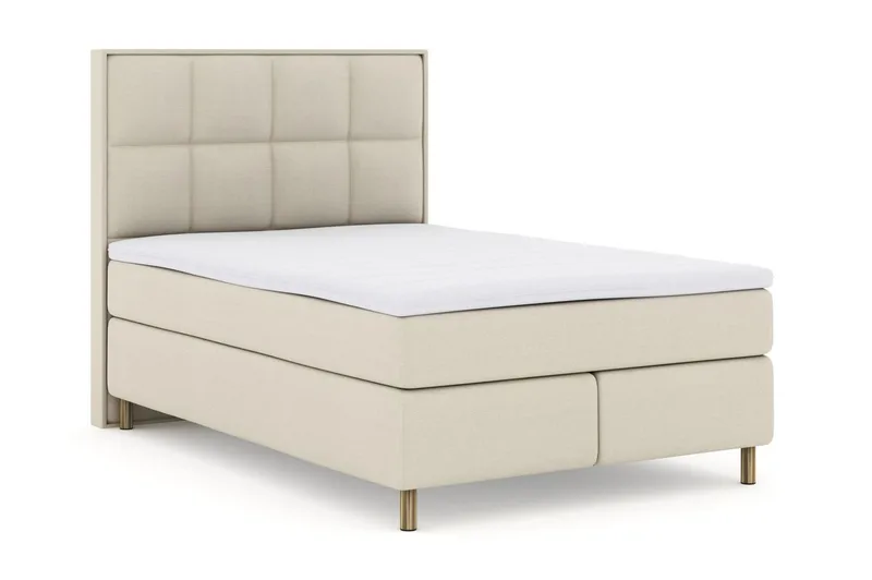 Select No 3 Komplett Sängpaket 140x200 Fast/Medium - Beige/Koppar - Möbler - Sovrum - Sängar - Kontinentalsängar