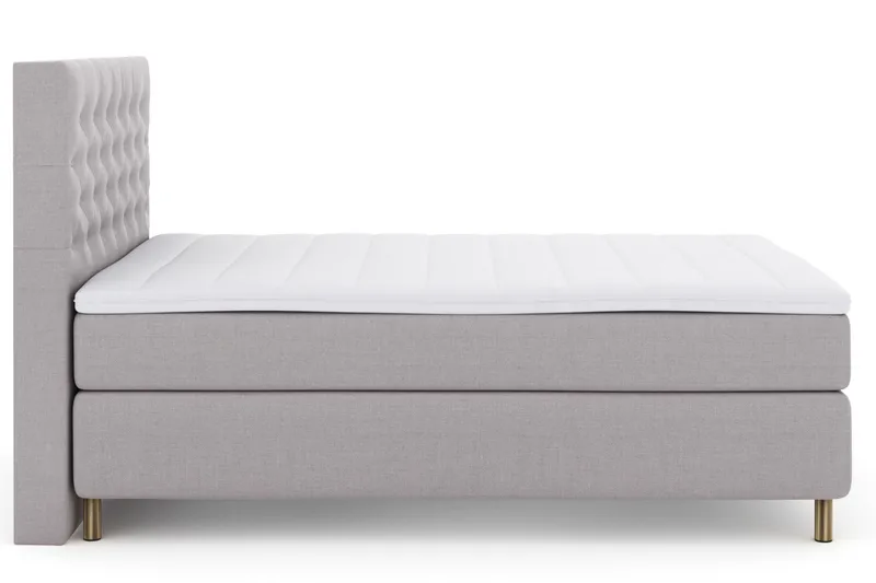 Select No 3 Komplett Sängpaket 140x200 Fast/Medium - Ljusgrå/Koppar - Möbler - Sovrum - Sängar - Kontinentalsängar