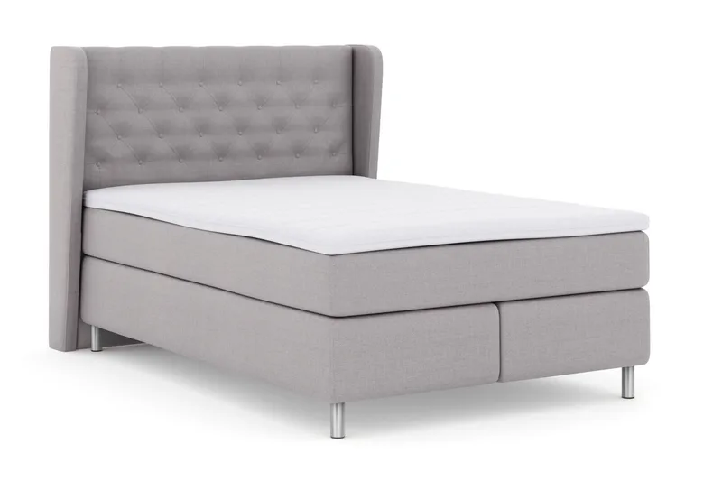Select No 3 Komplett Sängpaket 140x200 Fast/Medium - Ljusgrå/Metall - Möbler - Sovrum - Sängar - Kontinentalsängar