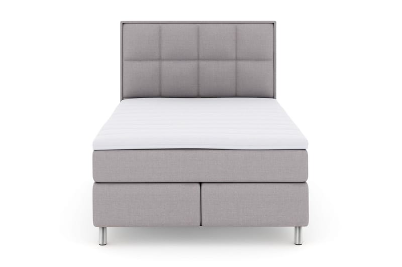 Select No 3 Komplett Sängpaket 140x200 Fast/Medium, Ljusgrå/Metall