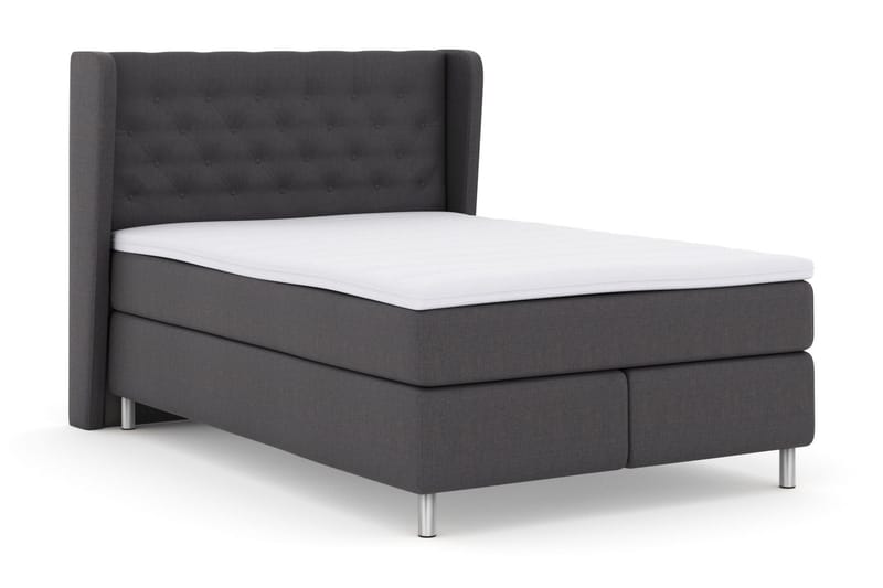 Select No 3 Komplett Sängpaket 140x200 Fast/Medium - Mörkgrå/Metall - Möbler - Sovrum - Sängar - Kontinentalsängar