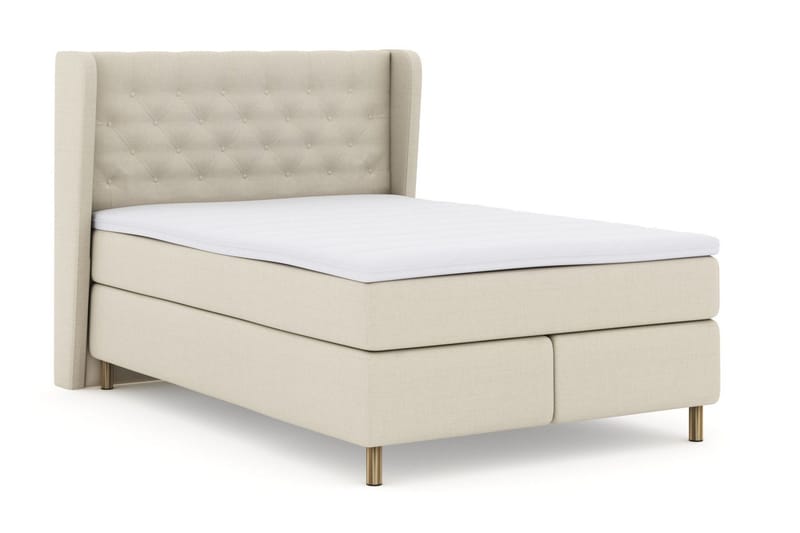 Select No 3 Komplett Sängpaket 140x200 Medium - Beige/Koppar - Möbler - Sovrum - Sängar - Kontinentalsängar