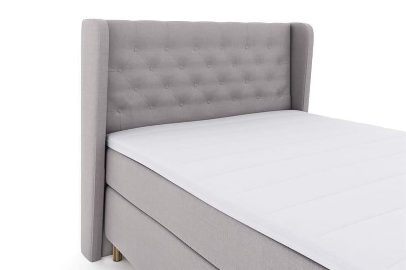 Select No 3 Komplett Sängpaket 140x200 Medium - Ljusgrå/Koppar - Möbler - Sovrum - Sängar - Kontinentalsängar