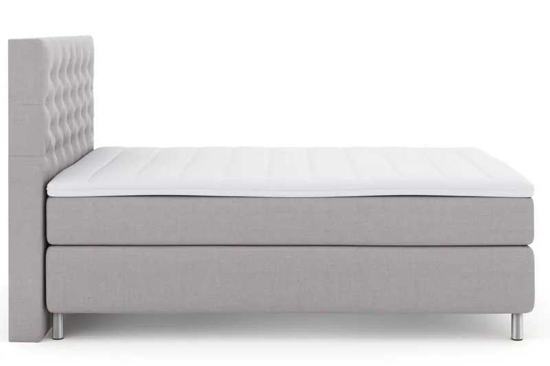 Select No 3 Komplett Sängpaket 140x200 Medium - Ljusgrå/Metall - Möbler - Sovrum - Sängar - Kontinentalsängar