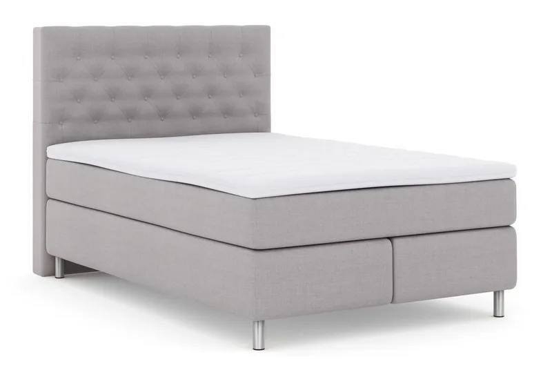Select No 3 Komplett Sängpaket 140x200 Medium - Ljusgrå/Metall - Möbler - Sovrum - Sängar - Kontinentalsängar