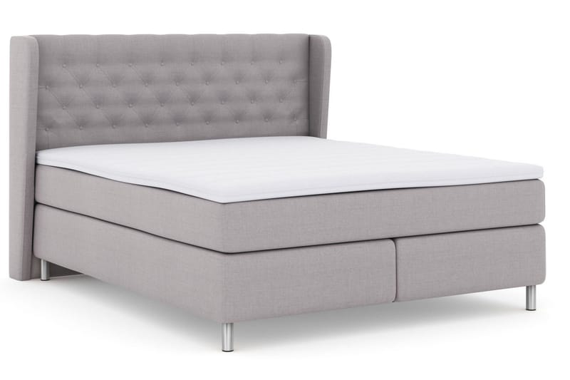 Select No 3 Komplett Sängpaket 160x200 Fast - Ljusgrå/Metall - Möbler - Sovrum - Sängar - Kontinentalsängar