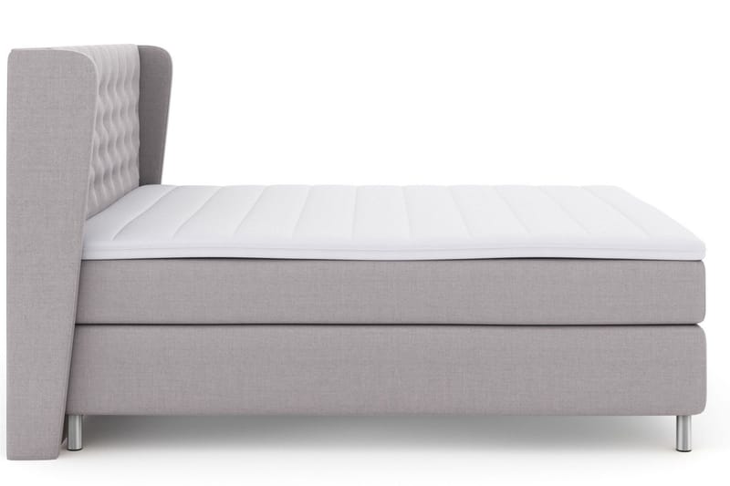 Select No 3 Komplett Sängpaket 160x200 Fast - Ljusgrå/Metall - Möbler - Sovrum - Sängar - Kontinentalsängar