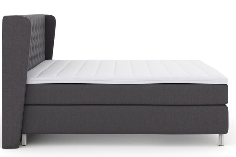 Select No 3 Komplett Sängpaket 160x200 Fast/Medium - Mörkgrå/Metall - Möbler - Sovrum - Sängar - Kontinentalsängar