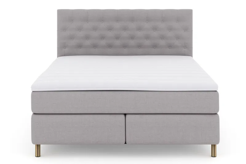 Select No 3 Komplett Sängpaket 160x200 Medium - Ljusgrå/Koppar - Möbler - Sovrum - Sängar - Kontinentalsängar