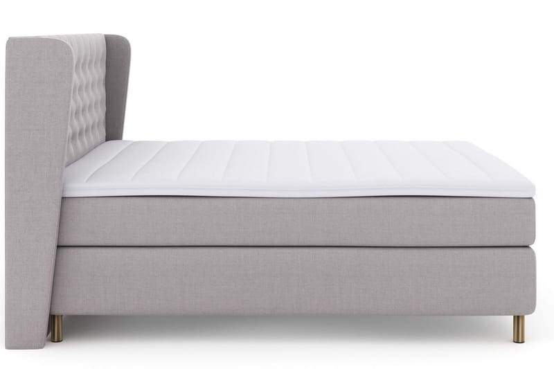 Select No 3 Komplett Sängpaket 160x200 Medium - Ljusgrå/Koppar - Möbler - Sovrum - Sängar - Kontinentalsängar