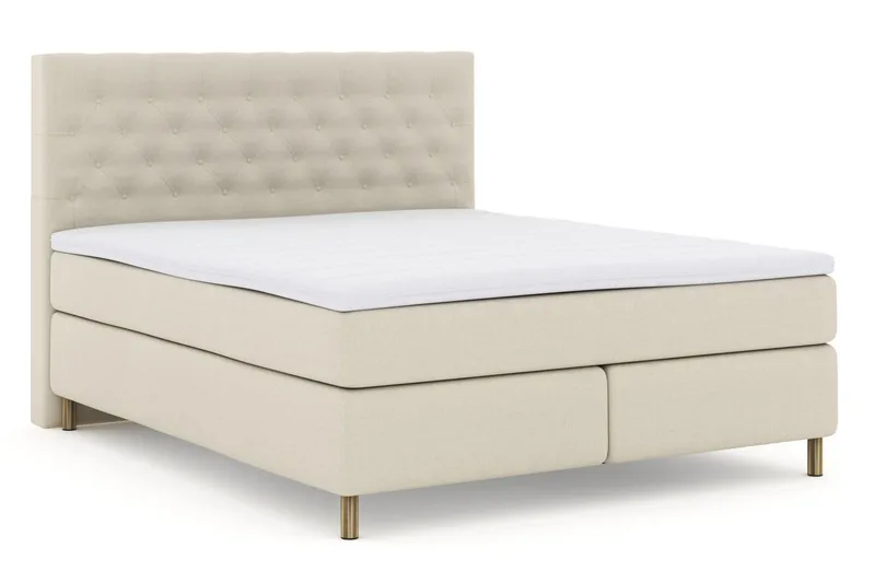 Select No 3 Komplett Sängpaket 180x200 Fast/Medium - Beige/Koppar - Möbler - Sovrum - Sängar - Kontinentalsängar