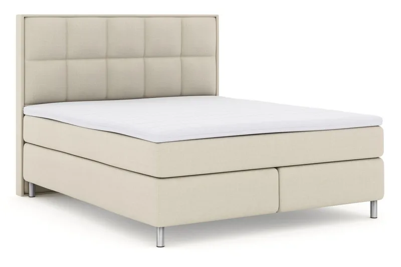 Select No 3 Komplett Sängpaket 180x200 Fast/Medium - Beige/Metall - Möbler - Sovrum - Sängar - Kontinentalsängar